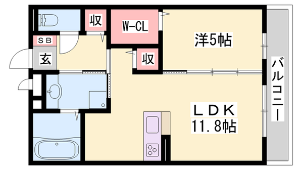 THE RESIDENCE 姫路神屋町の物件間取画像